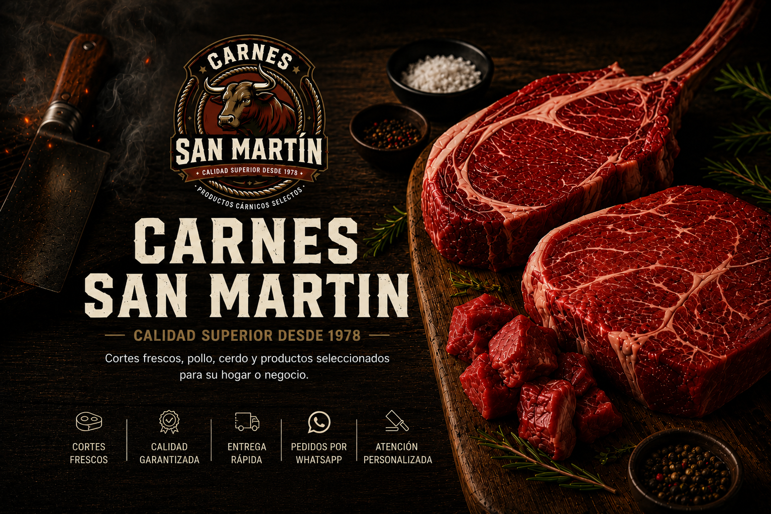 Carnes San Martín — calidad superior en cortes de carne premium desde 1978